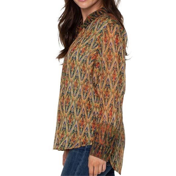 NWT LIVERPOOL Los Angeles Shirt Size XL Multicolor Button Up Long Sleeve Ikat - Picture 15 of 16